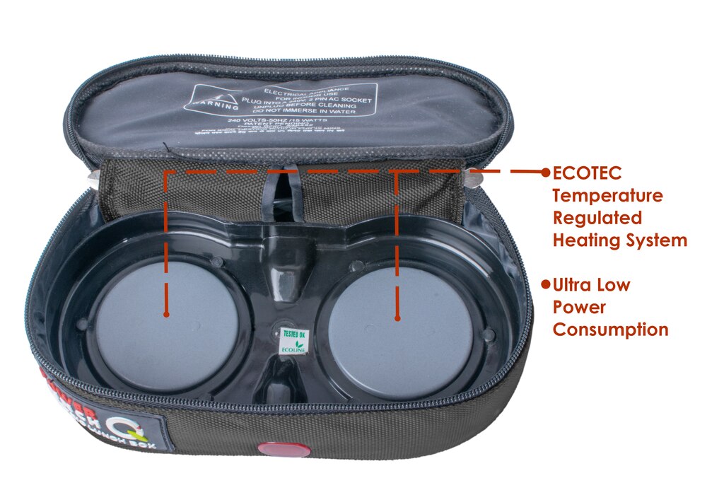 Black Power Lunch Q2 Electric Lunch Box